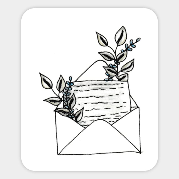 Envelope and leaves Sticker by CreationsByAme